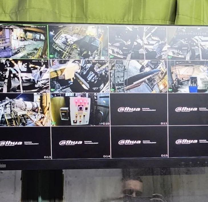 Monitoreo de cámaras en planta industrial